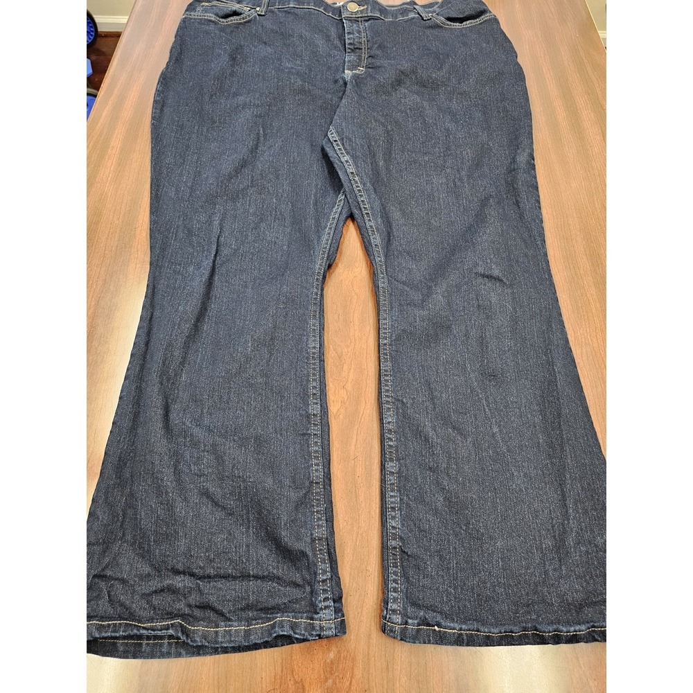 Lee Riders Womens Jeans 24W Classic Fit Bootcut Dark Wash Stretch Plus Size
